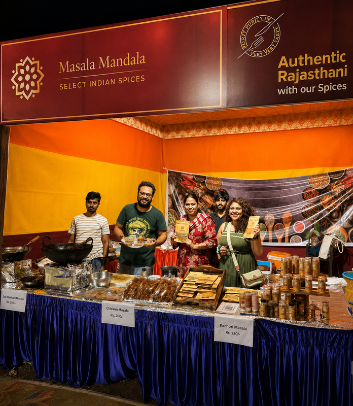 The Masala Mandala team at their food festival stall