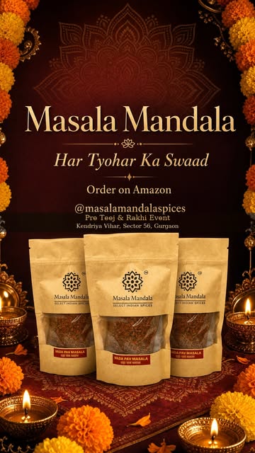 Video by Masalamandalaspices on July 21, 2026. May be an image of spice and text that says 'Masala Mandala Har Tyohar Ka Swaad Order on Amaz